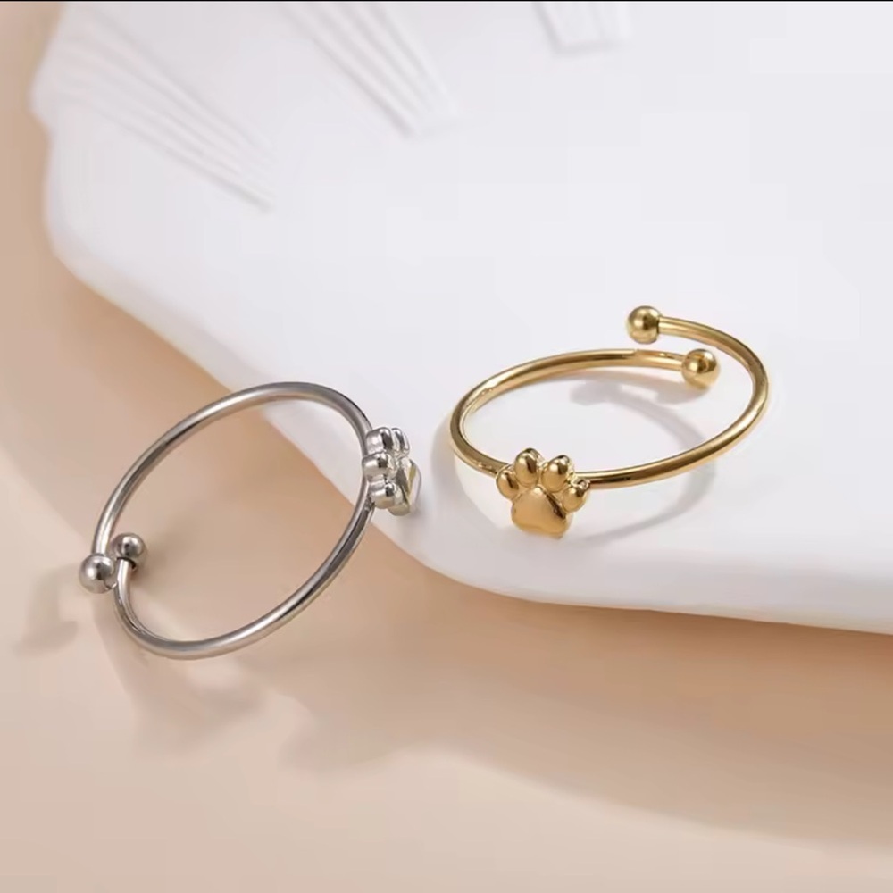 Silver Paw Open Ring - Picture 4 of 4